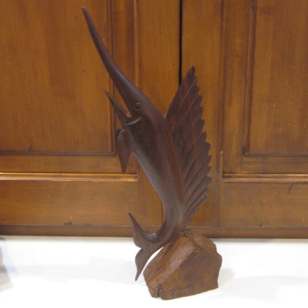 Vintage Ironwood Marlin Sword Fish Statue - Picture 3 of 3
